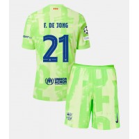 Stroje piłkarskie Barcelona Frenkie de Jong #21 Koszulka Trzeciej dla dzieci 2024-25 Krótki Rękaw (+ szorty)